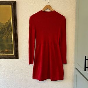 Free people shimmery red sweater dress
